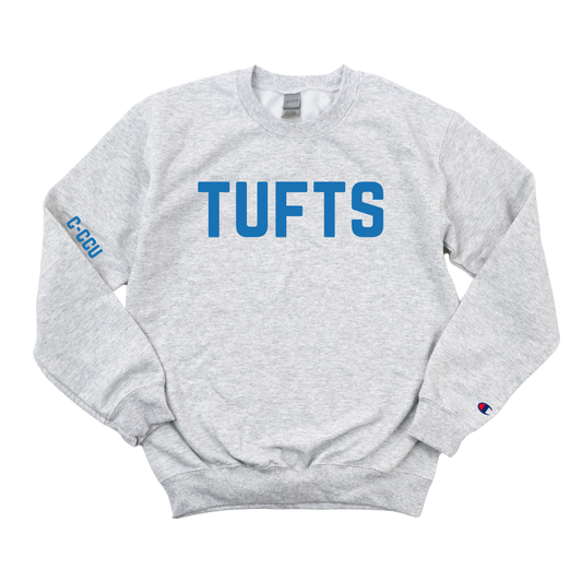 ROYAL BLUE TUFTS C-CCU CHAMPION CREWNECK CLEARANCE