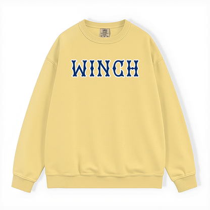 WINCH  NAVY SOX LETTERS CREWNECK