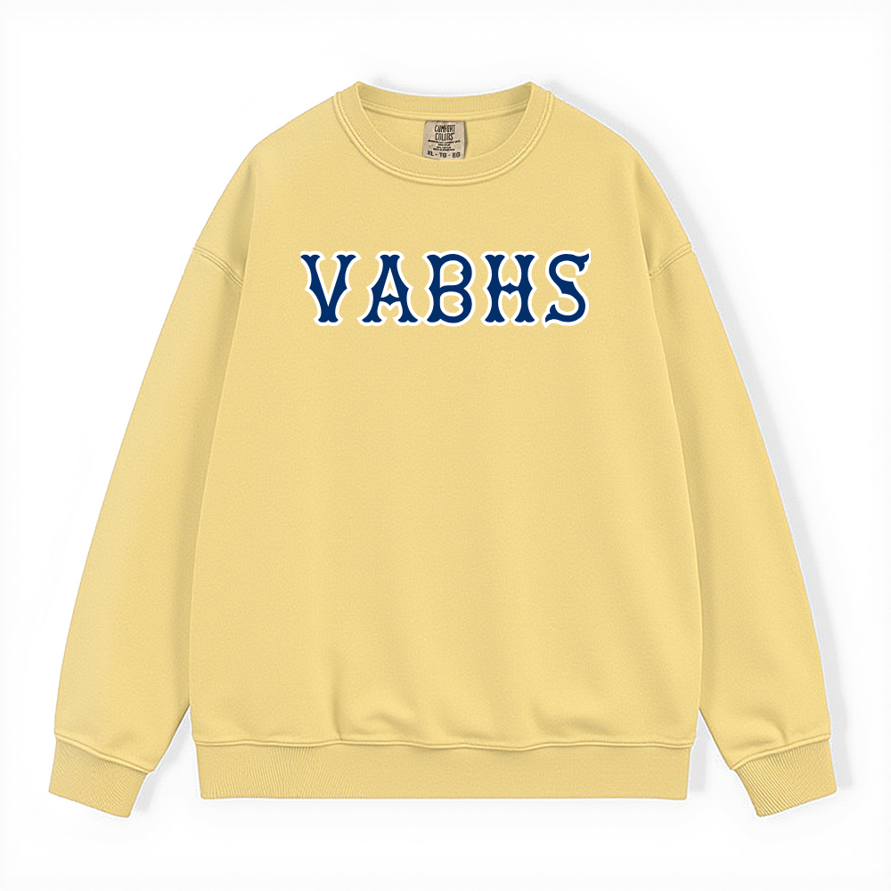 VABHS NAVY SOX LETTERS CRWNECK