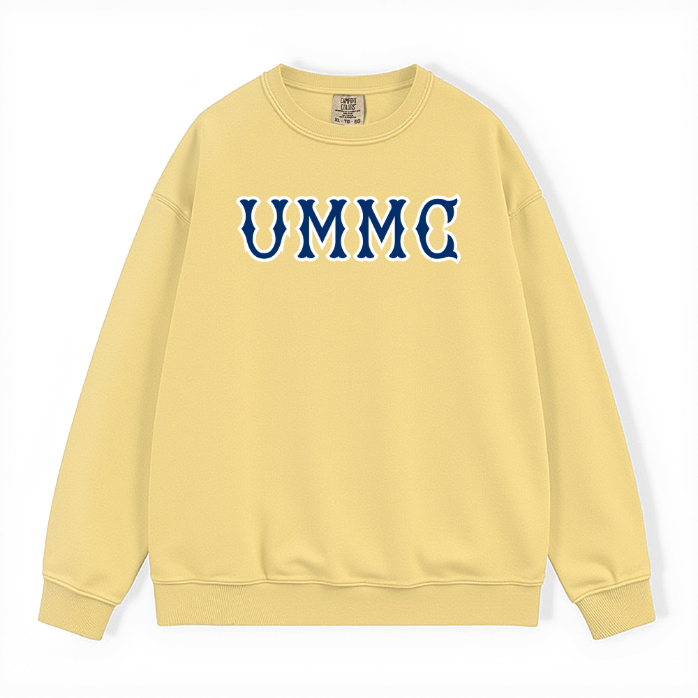UMMC NAVY SOX LETTERS CREWNECK