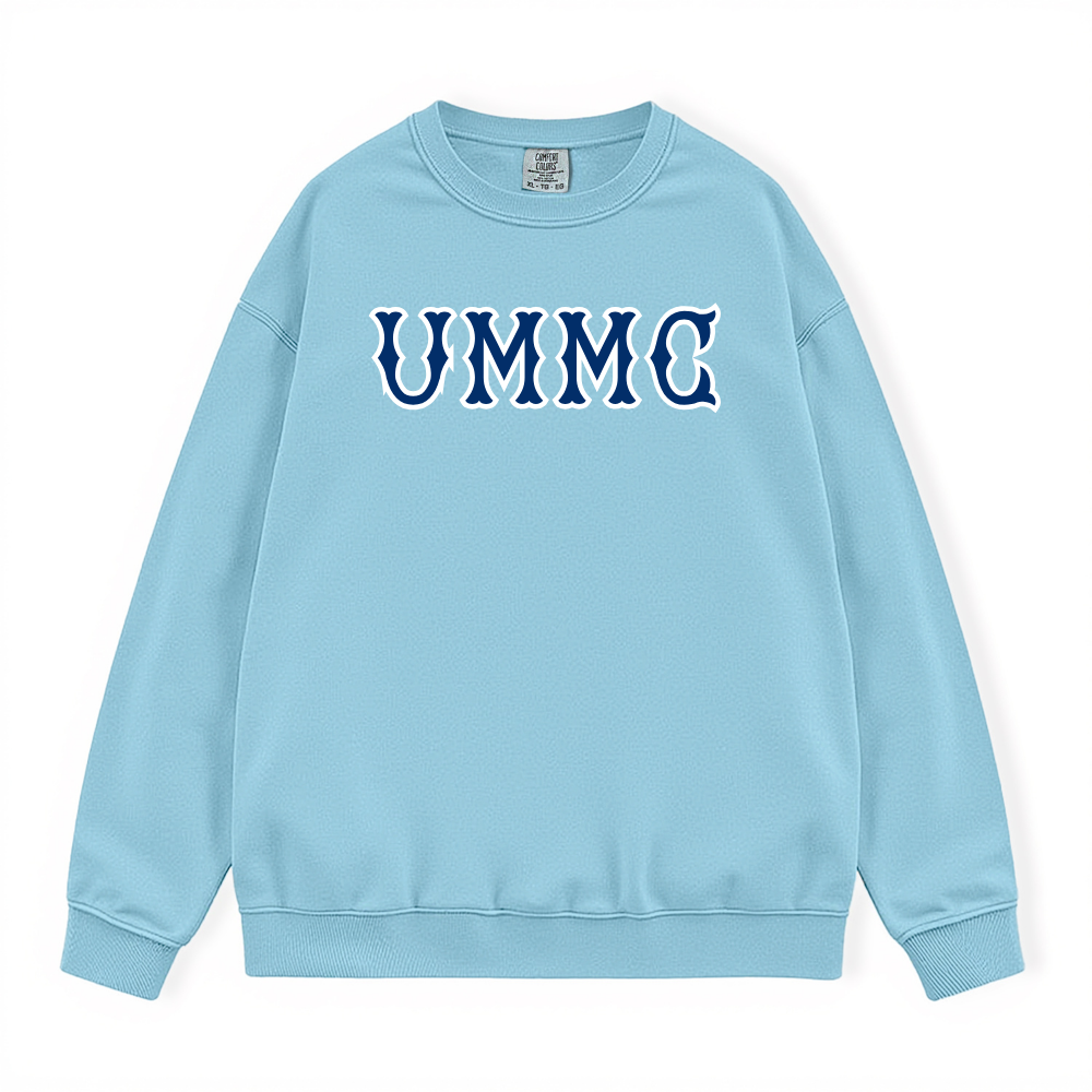 UMMC NAVY SOX LETTERS CREWNECK