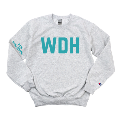 TEAL WDH RN PAIN MANAGEMENT CHAMPION CREWNECK