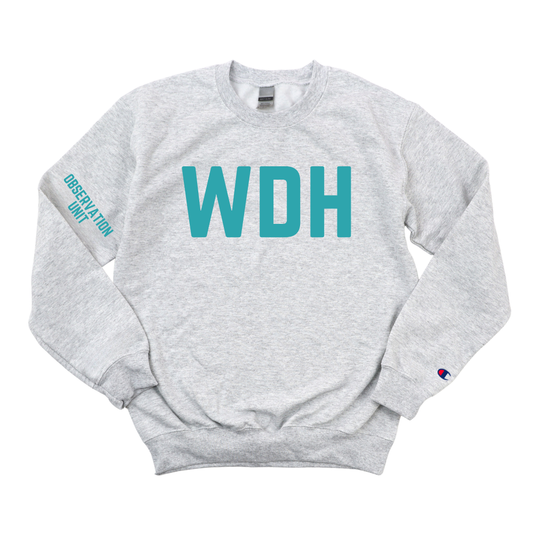 TEAL WDH ED TECH - OBSERVATION UNIT CHAMPION CREWNECK