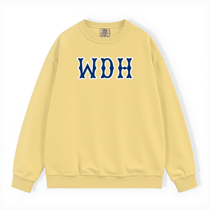 WDH NAVY SOX LETTERS CREWNECK