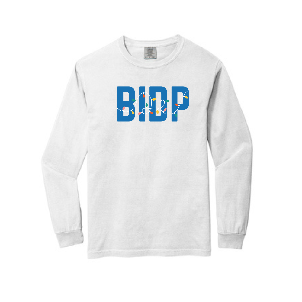 BIDP HOLIDAY LIGHTS LONG SLEEVE - WHITE
