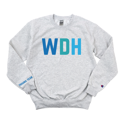 MULTICOLOR BLUE WDH TRAUMA TEAM CHAMPION CREWNECK
