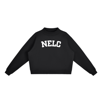 NELC BLOCK LETTER BLACK MOCK NECK
