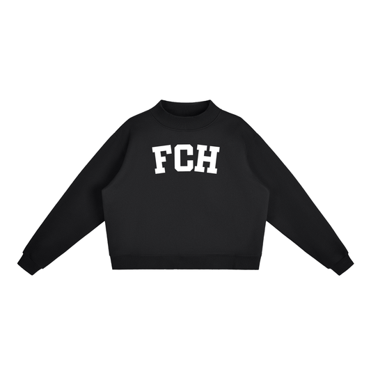 FCH BLOCK LETTER BLACK MOCK NECK