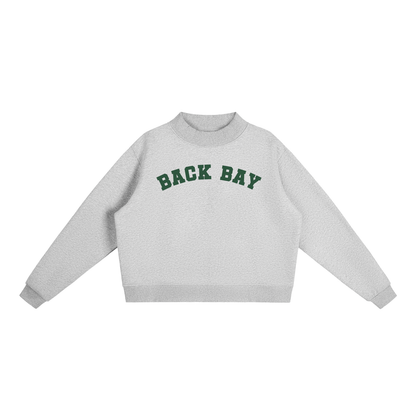 BACK BAY GREEN BLOCK LETTER MOCK NECK
