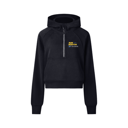 RIGHT ON HEREFORD CROPPED HALF-ZIP HOODIE