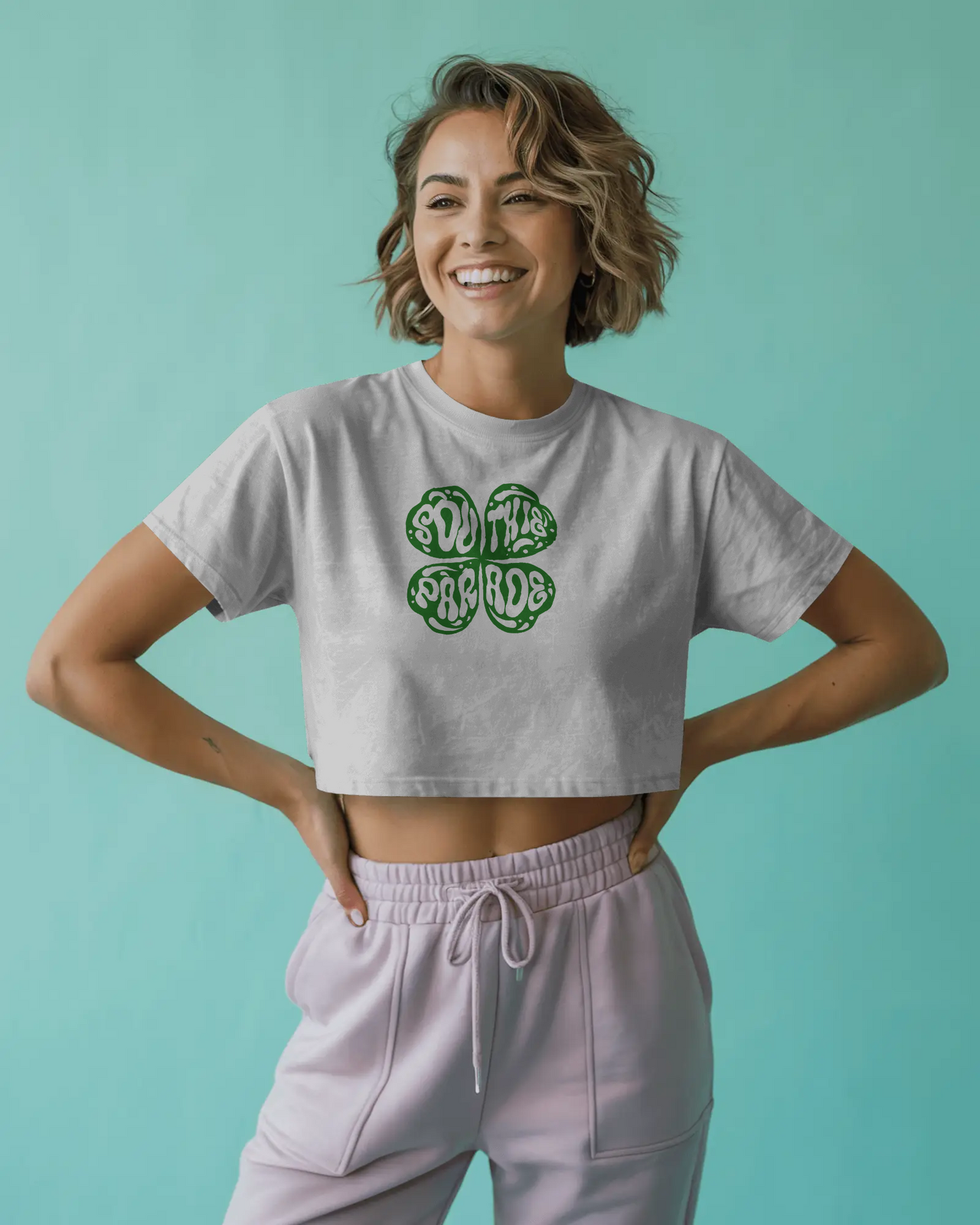 SOUTHIE PARADE SHAMROCK BOXY TEE