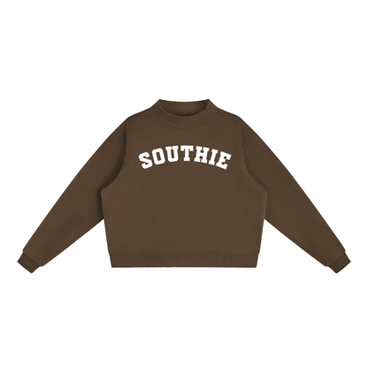 SOUTHIE WHITE BLOCK LETTER MOCK NECK