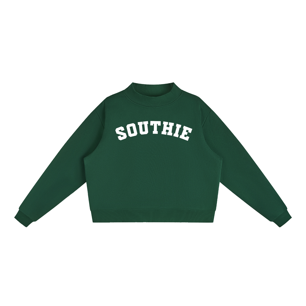 SOUTHIE WHITE BLOCK LETTER MOCK NECK