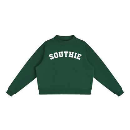 SOUTHIE WHITE BLOCK LETTER MOCK NECK