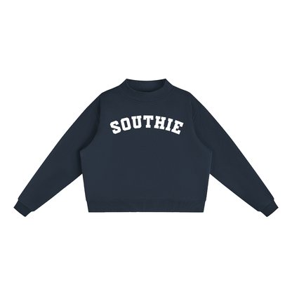 SOUTHIE WHITE BLOCK LETTER MOCK NECK