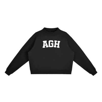 AGH BLOCK LETTER BLACK MOCK NECK