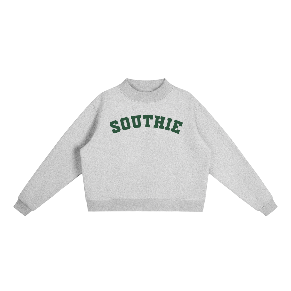 SOUTHIE GREEN BLOCK LETTER MOCK NECK