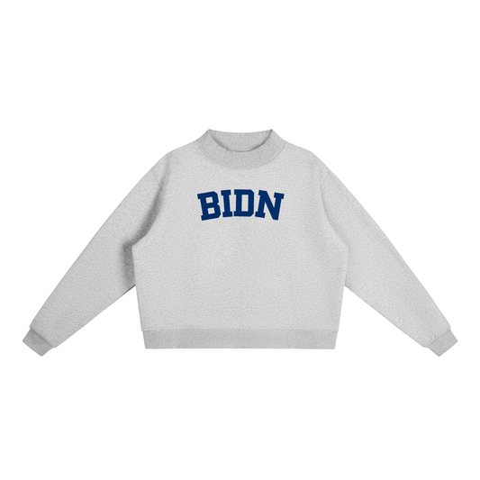BIDN BLOCK LETTER MOCK NECK