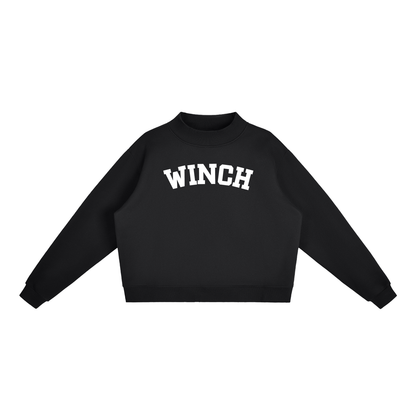 WINCH BLOCK LETTER BLACK MOCK NECK
