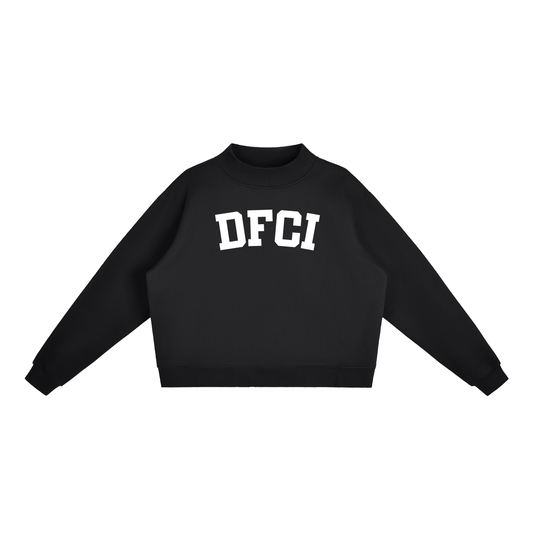 DFCI BLOCK LETTER BLACK MOCK NECK
