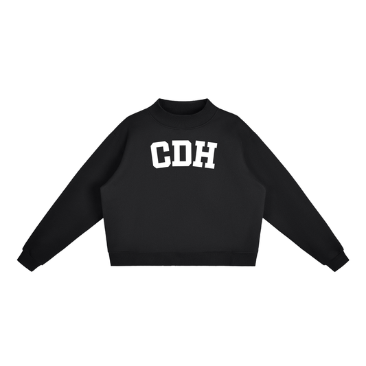 CDH BLOCK LETTER BLACK MOCK NECK