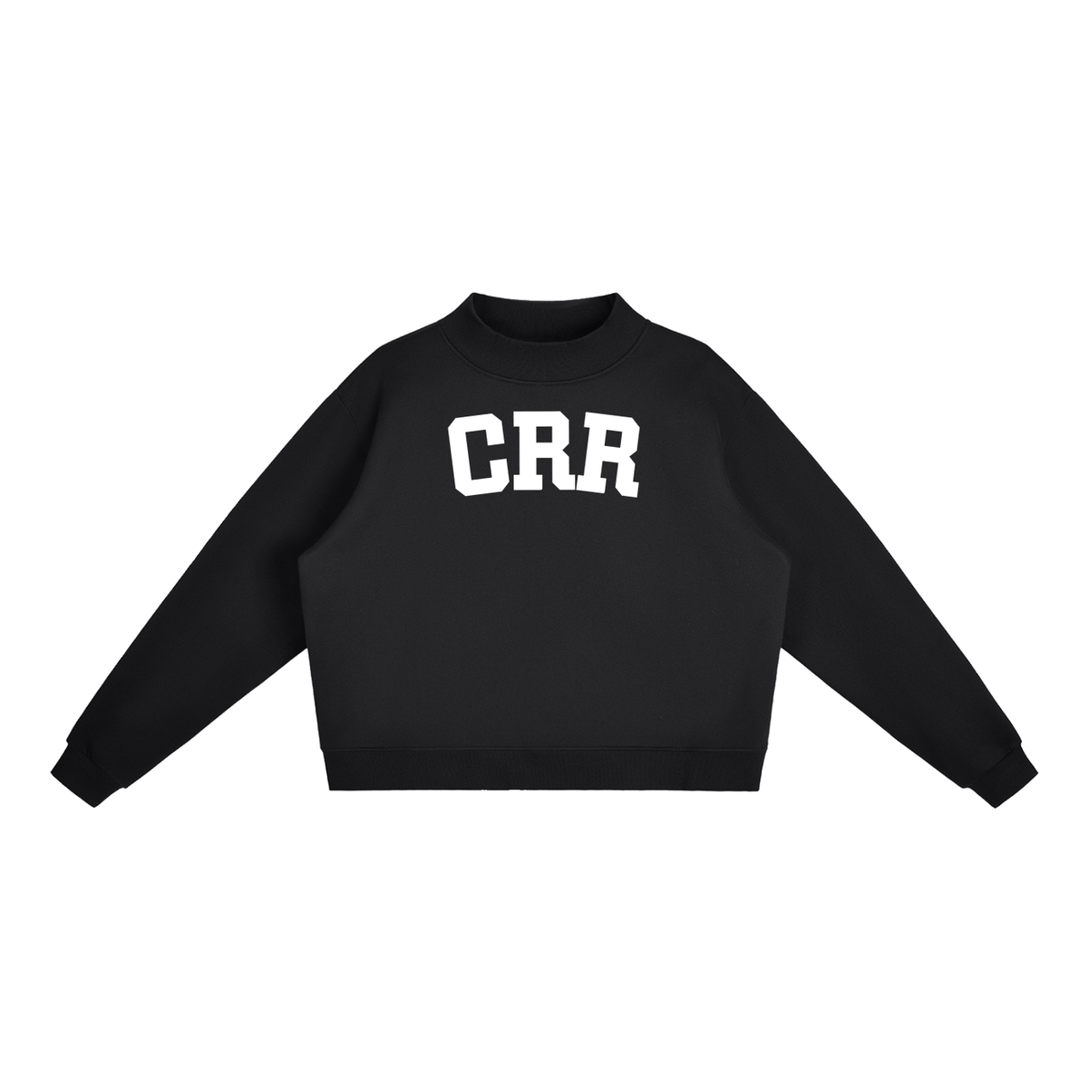 CRR BLOCK LETTER BLACK MOCK NECK