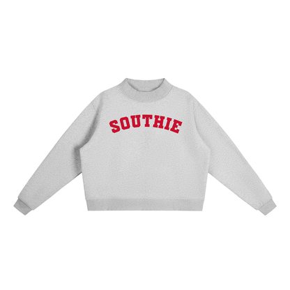 SOUTHIE RED BLOCK LETTER MOCK NECK