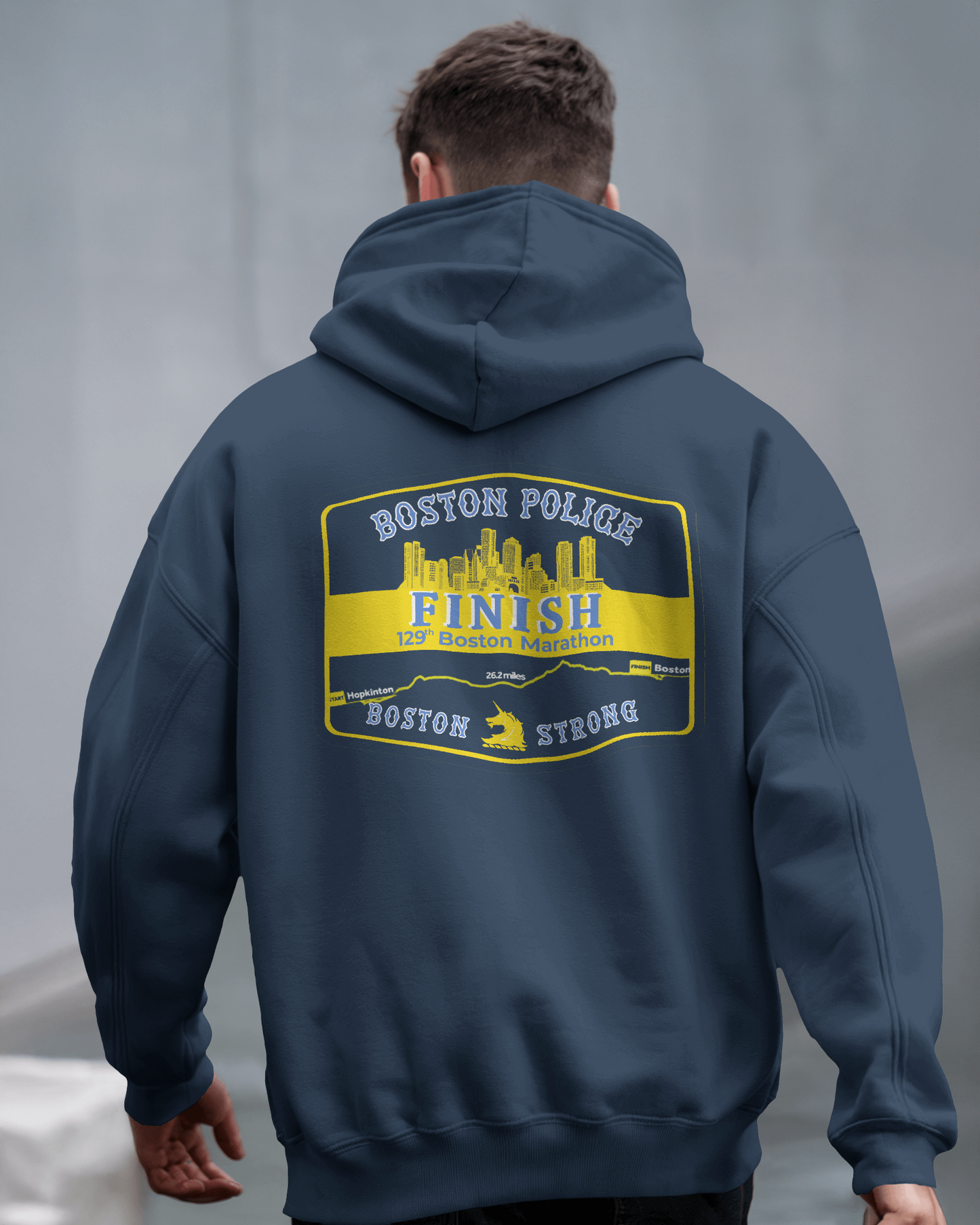NAVY BPD BOSTON MARATHON HOODIE