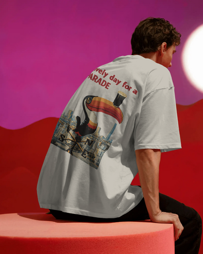 LOVELY DAY FOR A PARADE OVERSIZED COTTON TEE